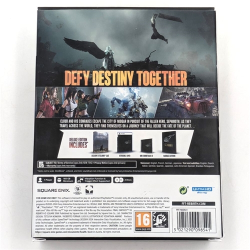 Final Fantasy VII Rebirth Deluxe Edition - Komplet i Æske - PS5 (A Grade) (Genbrug)